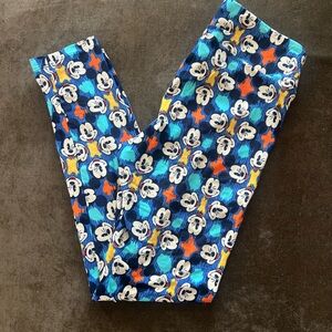 LuLaRoe Blue and Orange Patterned Leggings